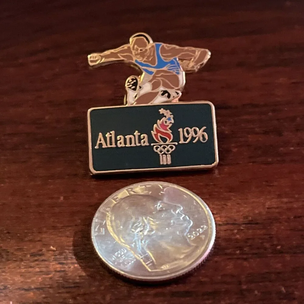 Vintage 1996 Atlanta Olympics Track Running Event Lapel Hat‎ Pin